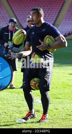 Jerome Kaino, en Nouvelle-Zélande, lors d'un événement de fan à la Northern Echo Arena, Darlington. Banque D'Images