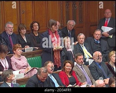 L'ancien ministre du gouvernement David Blunkett assis sur les bancs arrière pendant l'heure des questions des premiers ministres mercredi 16 novembre 2005 PHOTO DE L'ASSOCIATION DE PRESSE. Le crédit photo devrait se lire comme suit : PA Banque D'Images