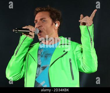 Simon Le Bon de Duran Duran headline la scène principale pour la troisième journée de l'Electric Picnic festival à Stradbally, Comté de Laois. Banque D'Images