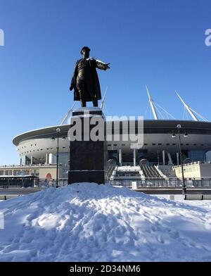 Une vue générale de la Krestovsky, stade de Zenit Saint-Pétersbourg Banque D'Images