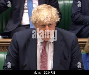 Le secrétaire aux Affaires étrangères Boris Johnson parle de l'empoisonnement de Salisbury à la Chambre des communes de Londres. Banque D'Images