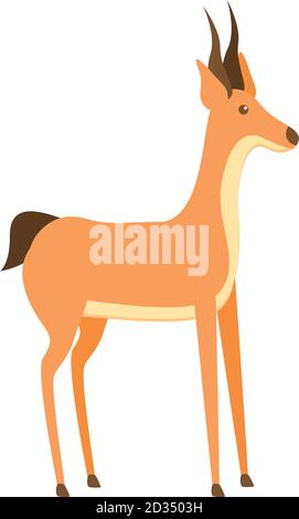 Icône oryx gazelle. Dessin animé d'oryx gazelle vector Icon pour le web design isolé sur fond blanc Illustration de Vecteur