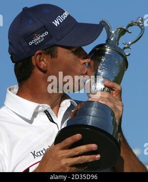 Padraig Harrington a remporté le Claret Jug après avoir remporté le British Open Championship au Royal Birkdale Golf Club de Southport. Banque D'Images