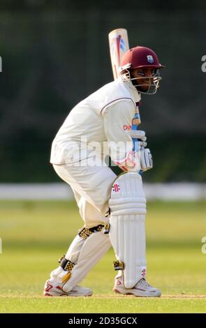 Les chauves-souris Shivnarine Chanderpaul des Indes occidentales contre les Lions d'Angleterre Banque D'Images