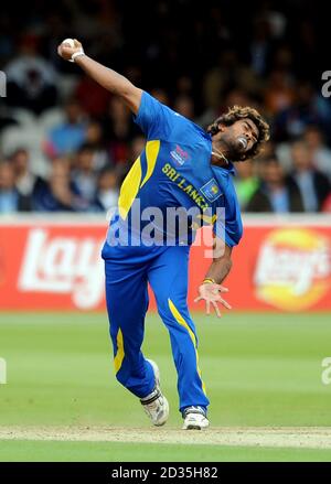 Le Lasith Malinga du Sri Lanka s'oppose au Pakistan Banque D'Images