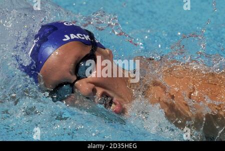 La nageuse britannique Joanne Jackson pendant la chaleur Freestyle de 800 m féminin lors des Championnats du monde de natation de la FINA à Rome, en Italie. Banque D'Images