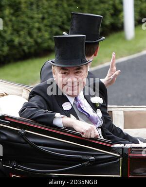 Sir Andrew Lloyd Webber arrive à Royal Ascot Banque D'Images