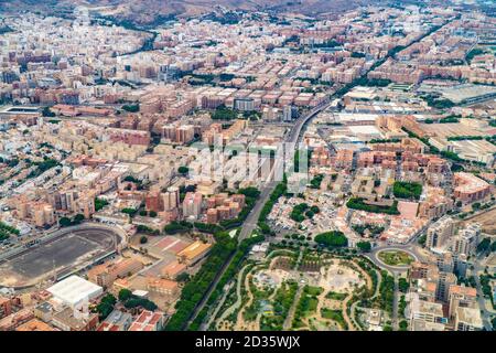 Vues aériennes d'Almeria, Andalousie, Espagne, Europe Banque D'Images