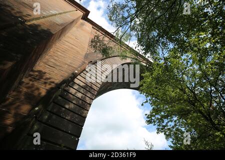 Ballochmyle, Ayrshire, 20 mai 2019 Ballochmyle gorge & Bridge le Ballochmyle Viaduc est le viaduc ferroviaire le plus élevé de Grande-Bretagne. Banque D'Images