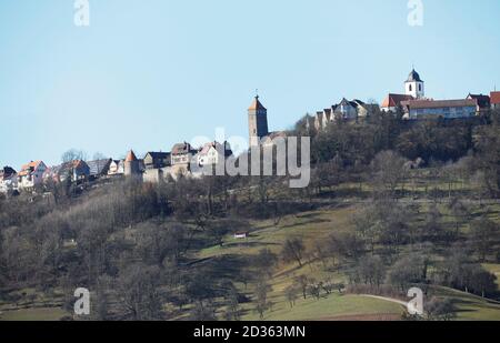 Waldenburg, Ville de Hohenlohe, Bade-Wurtemberg, Allemagne Banque D'Images