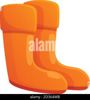Icône bottes d'automne. Dessin animé de l'automne bottes vecteur icône pour la conception de Web isolé sur fond blanc Illustration de Vecteur