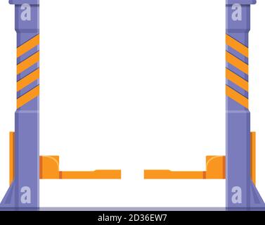 Icône de lève-voiture à deux montants. Dessin animé de l'icône vecteur de levage de voiture à deux montants pour le web design isolé sur fond blanc Illustration de Vecteur