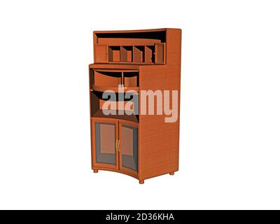commode en bois dans le salon Banque D'Images
