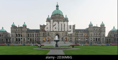 Édifice du Parlement Victoria C.-B. Banque D'Images