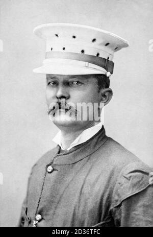 Henry Morton Stanley. Portrait de l'explorateur gallois-américain, Sir Henry Morton Stanley (1841-1904) par John Thompson, 1885 Banque D'Images