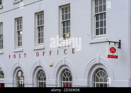 Cornwall, Royaume-Uni, 7 juillet 2020.le bureau de poste de Bude est situé en haut de la ville Banque D'Images