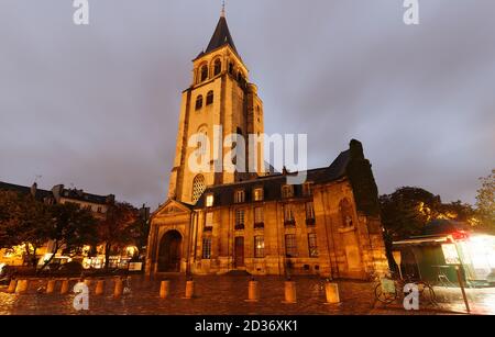 Église de l'Abbaye de Saint Germain-des-Prés, la plus ancienne église de Paris du 10ème au 12ème siècle. Banque D'Images