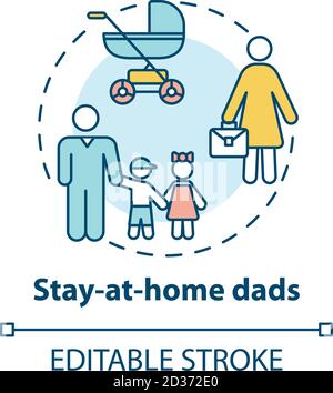 Restez à la maison dads concept Icon Illustration de Vecteur
