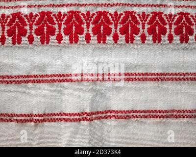 gamosa ( gamusa , galocha ) toile de fond textile, motif de gamusa ou frontière de la galosa. galosa est un tissu traditionnel d'assam, nord-est. Banque D'Images