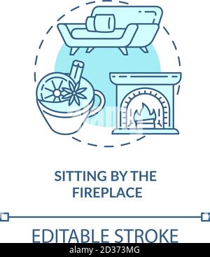Icône de concept de cheminée Illustration de Vecteur