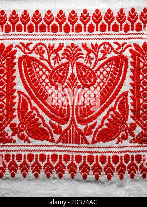 gamosa ( gamusa , galocha ) toile de fond textile, motif de gamusa ou frontière de la galosa. galosa est un tissu traditionnel d'assam, nord-est. Banque D'Images
