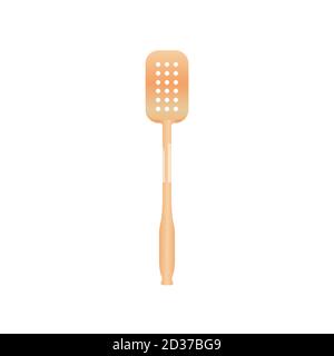 Spatule à palmes en bois illustration vectorielle isoaltée sur fond blanc. Matériau en bois naturel pour la cuisson. Convient à la maquette 3d réaliste. 34/35 Illustration de Vecteur