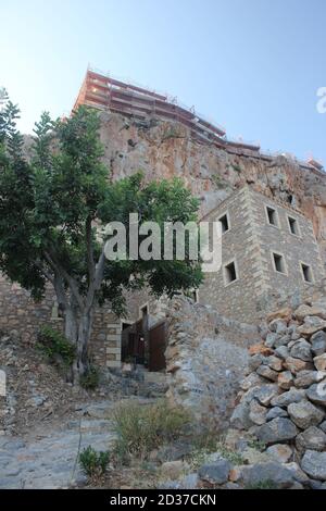 Monemvasia , village médiéval historique dans le sud du Péloponnèse , Grèce Banque D'Images