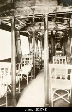 Vue de la cabine du Deutschland I Airship (1909) Banque D'Images