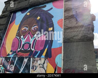 Seattle, États-Unis - 20 septembre 2020 : Graffiti dans le quartier de Pioneer Square tard dans la journée. Banque D'Images