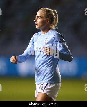 Alex Greenwood, femme de Manchester City, lors du match de la FA Continental League Cup au Academy Stadium de Manchester. Banque D'Images