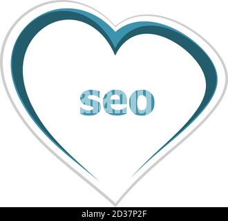 Référencement de texte, optimisation de Search Engine IT concept Banque D'Images