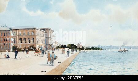 Palm de Rosa Anna - le Musée national de Stockholm - École suédoise - 19e siècle Banque D'Images