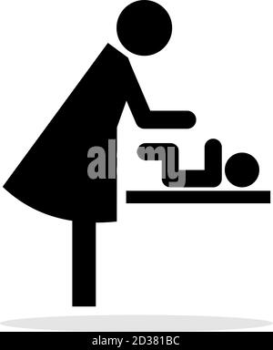 Affiche De Toilette A Langer Nappy Change Room Pictogramme Bebe Couches Femme Symbole Wc Mere Toilettes Tables Salle De Bain Illustration Vectorielle Image Vectorielle Stock Alamy