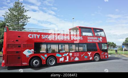 AUCKLAND, NOUVELLE-ZÉLANDE - 09 mars 2019 : Auckland / Nouvelle-Zélande - 09 2019 mars : bus City Sightseeing Tours Banque D'Images