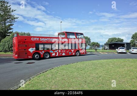 AUCKLAND, NOUVELLE-ZÉLANDE - 09 mars 2019 : Auckland / Nouvelle-Zélande - 09 2019 mars : bus City Sightseeing Tours Banque D'Images