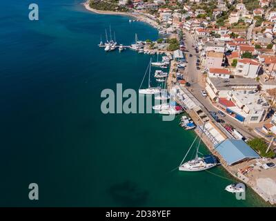 Village de Korfos à Péloponnèse, Grèce Banque D'Images