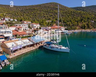 Village de Korfos à Péloponnèse, Grèce Banque D'Images