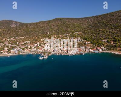 Village de Korfos à Péloponnèse, Grèce Banque D'Images