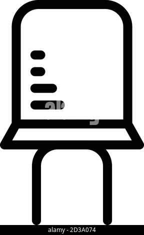 Icône de condensateur semi-conducteur, style de contour Illustration de Vecteur