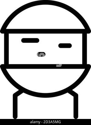 Icône de condensateur électrolytique, style contour Illustration de Vecteur