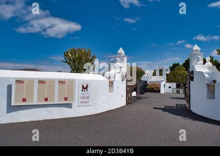 Lanzarote / Espagne - 15 mai 2016 : entrée spectaculaire à la fondation Cesar Manrique sur l'île de Lanzarote, îles Canaries. Espagne Banque D'Images