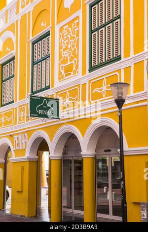 Willemstad, Curaçao, Punda, le Penha - un ancien bâtiment construit en 1708 Merchants House Banque D'Images