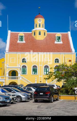 Curaçao, Willemstad, Punda, fort Amsterdam, fort Church Banque D'Images