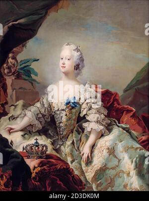 Louise de Grande-Bretagne (1724-1751), Reine du Danemark et de Norvège, portrait peint par Carl Gustaf Pilo, 1746-1747 Banque D'Images