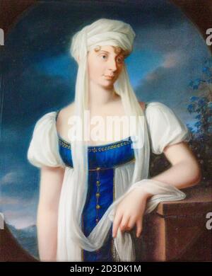 Louise de Mecklembourg-Strelitz (1776-1810), Reine de Prusse, portrait peint par Johann Heinrich Schröder, avant 1810 Banque D'Images