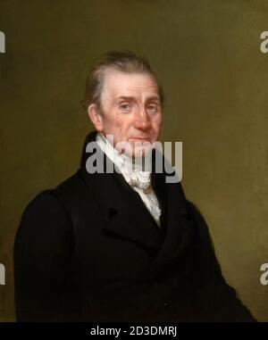 James Monroe (1758-1831), homme d'État américain et père fondateur, 5e président des États-Unis, portrait peint par Chester Harding, 1829 Banque D'Images