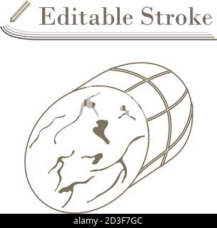 Icône Ham. Dessin simple de contour modifiable. Illustration vectorielle. Illustration de Vecteur