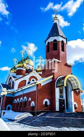 Église orthodoxe de l'Archange Michael. Noyabrsk, Sibérie occidentale, Russie Banque D'Images