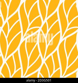 Motif abstrait d'été tropical, motif de répétition sans couture, structures organiques, feuilles jaune or Illustration de Vecteur