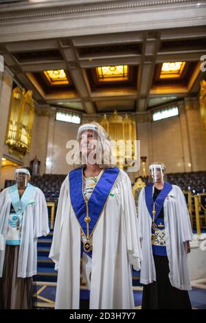 Freemasonss' Hall à Londres, siège de l'United Grand Lodge of England et lieu de rencontre pour les Masonic Lodges, Queen Street, Covent Garden. Banque D'Images